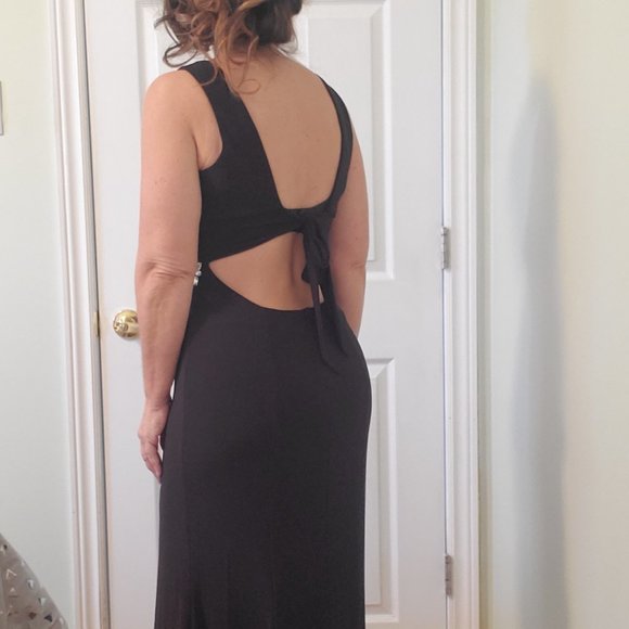 Stunning Open Back Rhinestone Dress - Picture 4 of 16